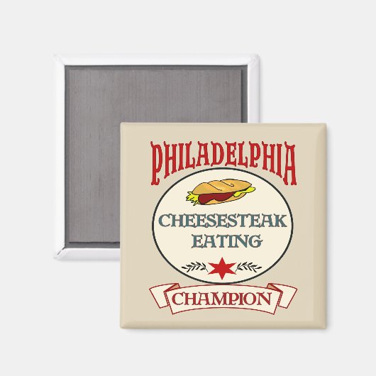 Aimant Philly Cheese Steak Champ (Recto/Verso)