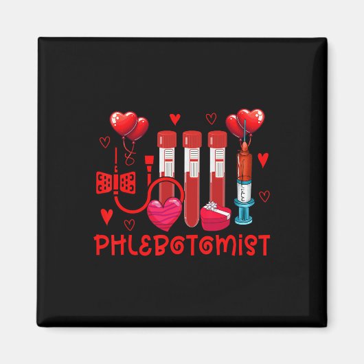 Aimant Phlébotomiste Saint-Valentin Outils de phlébotomis (Devant)