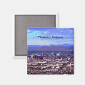 Aimant Phoenix Arizona Skyline en journée (Recto/Verso)