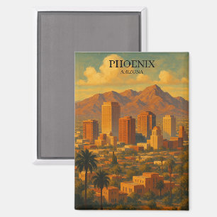 Aimant Phoenix Arizona Voyage Ancien – Ligne d'horizon du