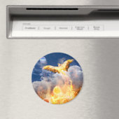 Aimant Phoenix Bird "MONTEZ AU-DESSUS DE VOS PROBLÈMES" (In Situ (Lave-vaisselle))