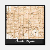 Aimant Phoenix Carte vintage (Devant)