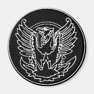 Aimant PHOENIX vintage ÉLEVÉE DE LA MÉDALLION FLAMES P