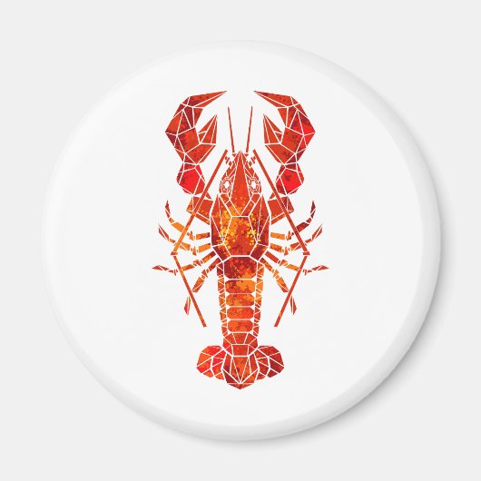 Aimant Phomard polygonal rouge (Devant)