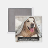 Aimant PHOTO Amoureux des chiens du constructeur (Recto/Verso)