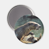 Aimant Photo animalière de River Otter Animal-lover (Recto/Verso)