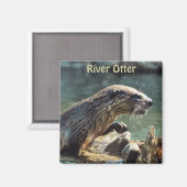 Aimant Photo animalière de River Otter Animal-lover (Recto/Verso)