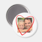 Aimant Photo avec coeur (Recto/Verso)
