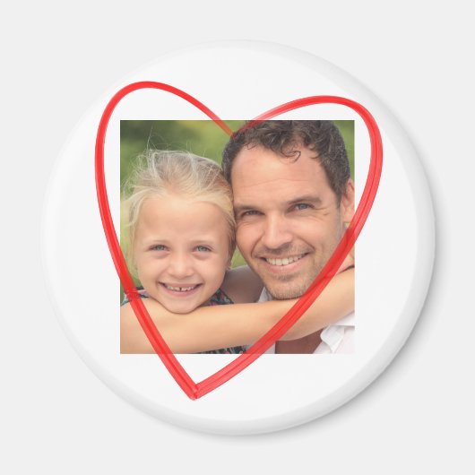 Aimant Photo avec coeur (Devant)
