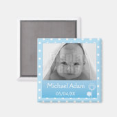 Aimant photo bleu (Recto/Verso)