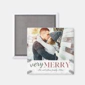 Aimant Photo botanique très joyeux Rustique Noël (Recto/Verso)