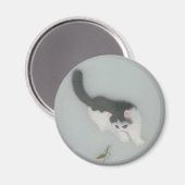 Aimant Photo chinoise de chat en soie (Recto/Verso)