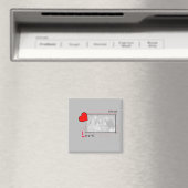 Aimant Photo Cœur Rouge Amour Éternel (In Situ (Lave-vaisselle))