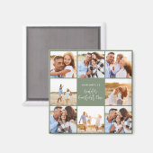 Aimant Photo collage sage vert poule moderne mère jour (Recto/Verso)