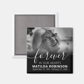 Aimant Photo commémorative pour toujours dans nos coeurs (Recto/Verso)