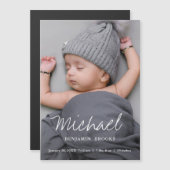Aimant photo de bébé personnalisé Faire-part (Devant / Derrière)