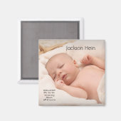 Aimant photo de bébé personnalisé Faire-part de na (Recto/Verso)