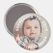 Aimant Photo de bébé tout simplement sucré (Recto/Verso)