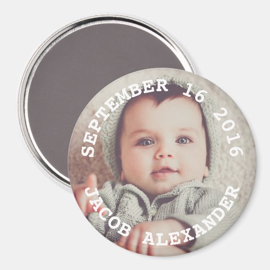 Aimant Photo de bébé tout simplement sucré (Recto/Verso)