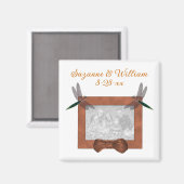 Aimant Photo de cadeau de mariage libellules (Recto/Verso)