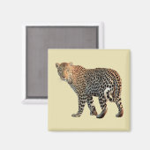 Aimant Photo de chat sauvage léopard tacheté (Recto/Verso)