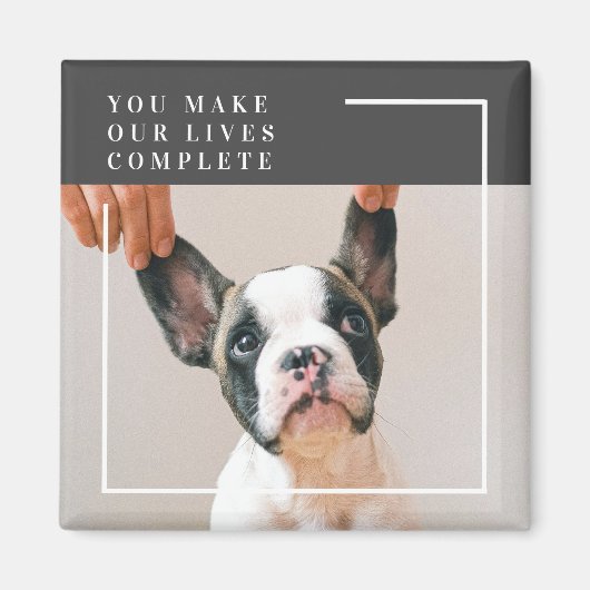 Aimant Photo de chien moderne | Devis de chien (Devant)