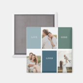 Aimant Photo de collection de la famille moderne | Amour  (Recto/Verso)