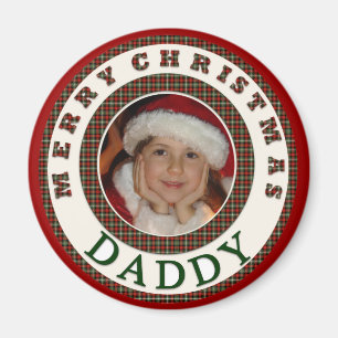 Aimant Photo de coutume de papa de Joyeux Noël