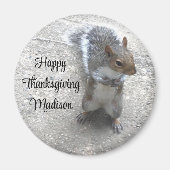 Aimant Photo de Cute Little Squirrel avec Queue Fluffy (Devant)