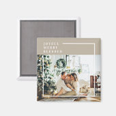 Aimant Photo de famille moderne | Joyeux Joyeux Joyeux Bé (Recto/Verso)