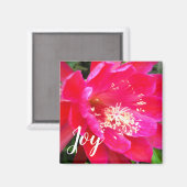 Aimant Photo de fleur rose tropicale (Recto/Verso)