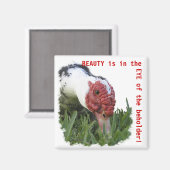 Aimant Photo de fond de l'oeil du canard (Recto/Verso)