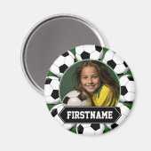 Aimant Photo de football pour l'équipe ou le joueur - ver (Recto/Verso)