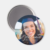 Aimant Photo de Graduation 2023 tendance Script blanc per (Recto/Verso)