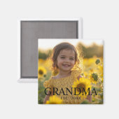 Aimant Photo de grand-mère moderne (Recto/Verso)