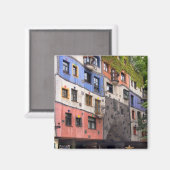 Aimant Photo de Hundertwasser à Vienne (Recto/Verso)