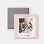 Aimant Photo de la première fête des mères (Recto/Verso)