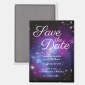 Aimant Photo de l'espace violet et noir Enregistrer la da (Recto/Verso)