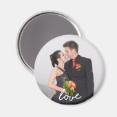 Aimant photo de mariage personnalisé (Recto/Verso)