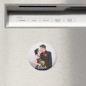 Aimant photo de mariage personnalisé (In Situ (Lave-vaisselle))