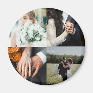 Aimant Photo de mariage personnalisée 