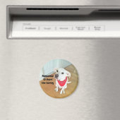 Aimant Photo de mignon chien de levrette avec des oreille (In Situ (Lave-vaisselle))