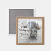 Aimant Photo de mignonne petit écureuil avec la queue de (Recto/Verso)