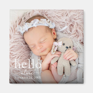 Aimant Photo de nouveau-né Nom Date de naissance Cadeau S