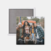 Aimant Photo de script de famille (Recto/Verso)