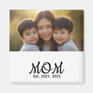 Aimant Photo de script moderne établi par maman personnal