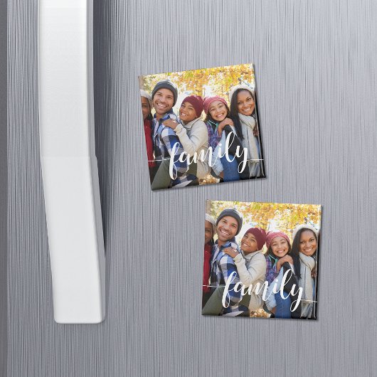 Aimant Photo de superposition de script de famille