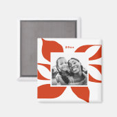 Aimant Photo de vacances de Poinsettia Graphic (Recto/Verso)