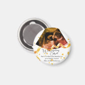 Aimant Photo d'échographie de bébé nouveau-né (Recto/Verso)