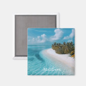Aimant Photo des Maldives (Recto/Verso)